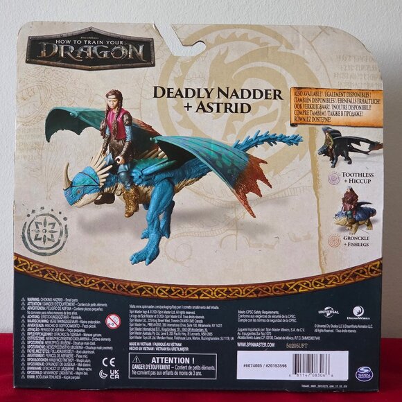 2024 HOW TO TRAIN YOUR DRAGON, ASTRID AND HER DEADLY NADDER, STORMFLY, MINT!!! - Picture 3 of 4